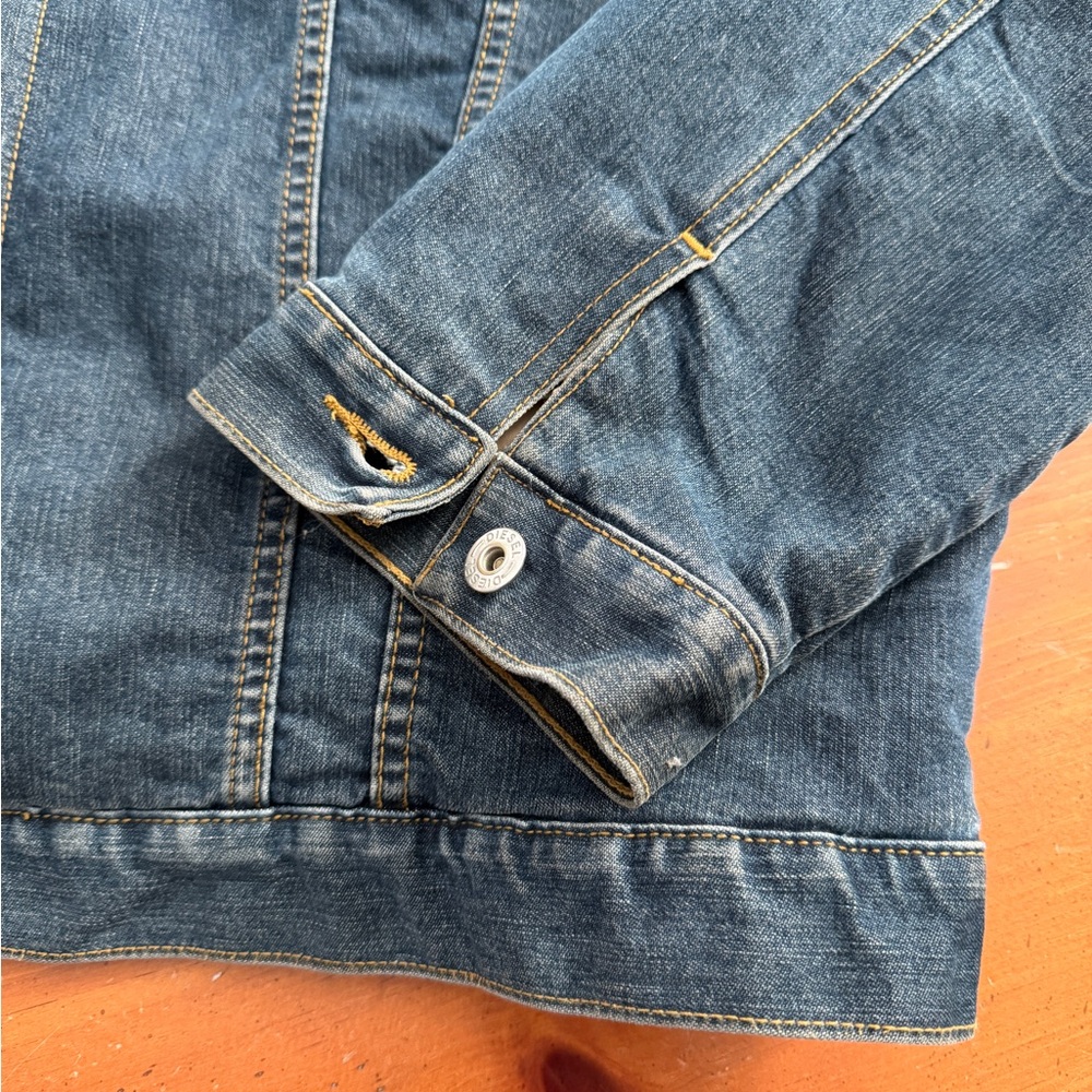 Diesel Classic Blue Denim Jacket with Cream Sherpa Collar and Inner Layer - Picture 5 of 12